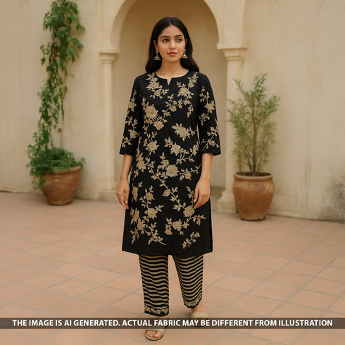 Digital Print Viscose Crepe Fabric - F5171