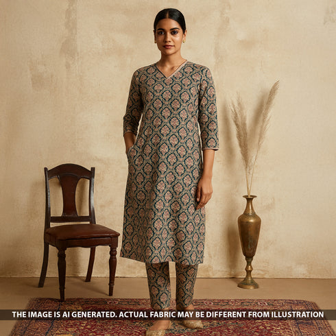 Digital Print Pashmina Fabric - F5181