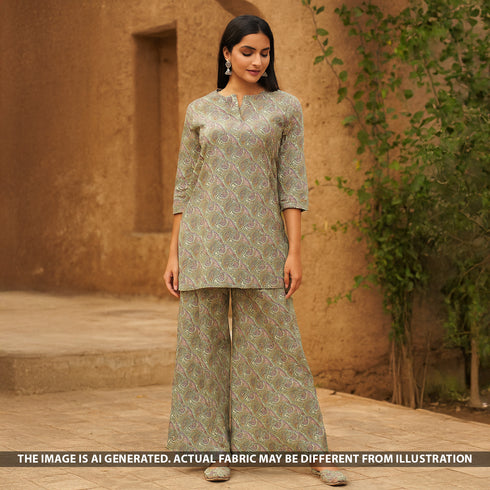 Digital Print Pashmina Fabric - F5185