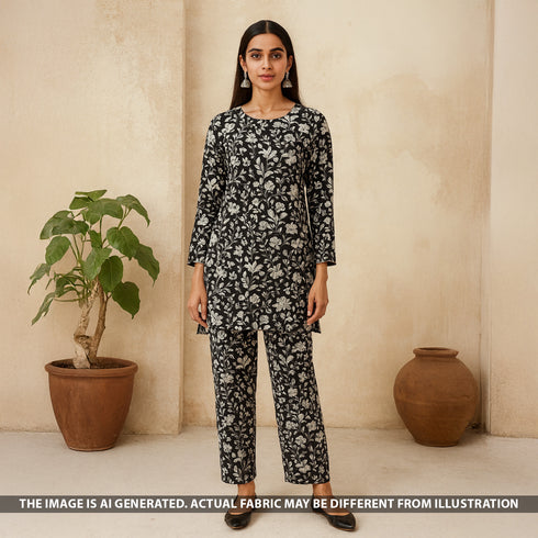 Digital Print Pashmina Fabric - F5186