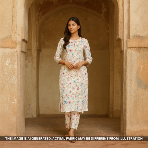 Digital Print Pashmina Fabric - F5187