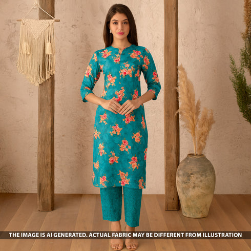 Digital Print Viscose Crepe Fabric - F5189