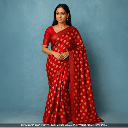 Banarasi Silk Fabric-F5023