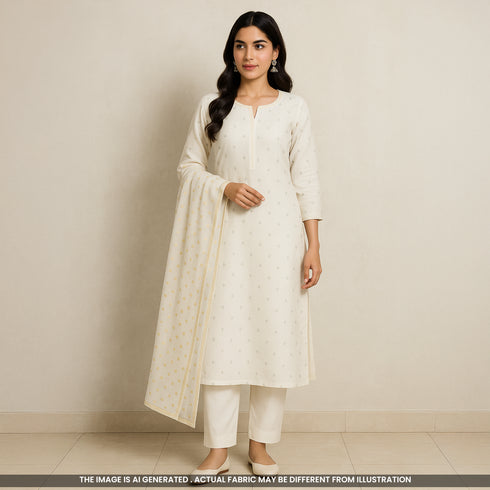 Dyeable Zari Work Chinnon Chiffon Fabric-F5028