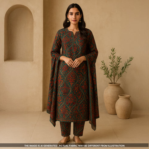 Digital Print Crepe Fabric-F5038