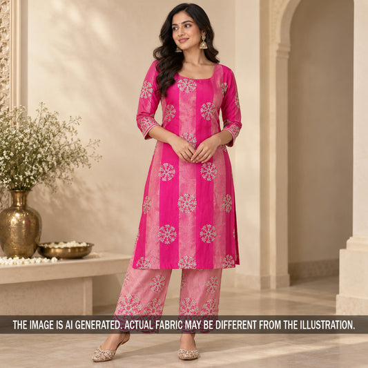 Zari Sequins Thread Embroidered Tissue Fabric - F7462
