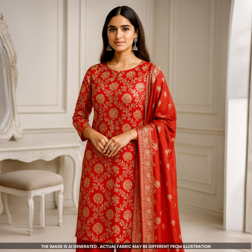 Silk Brocade Fabric-F4994