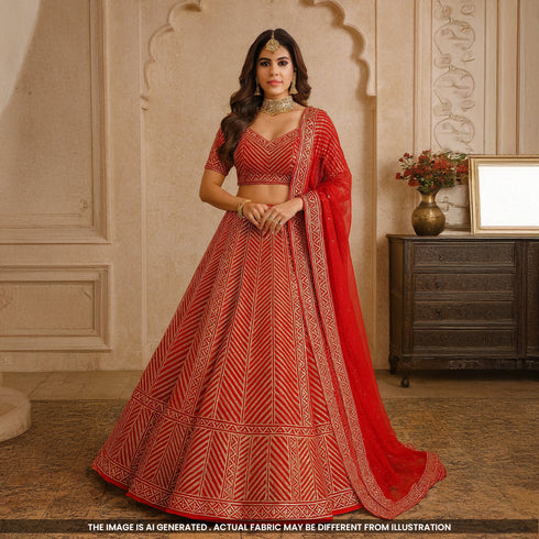 Gota Patti Georgette Fabric-F5016