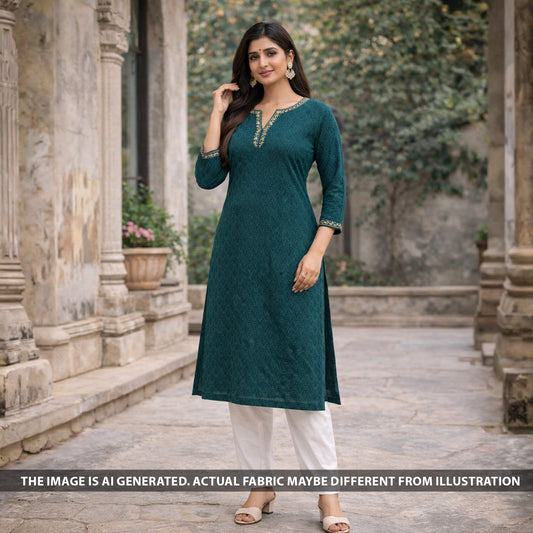 Chikankari Cotton Fabric - F6033