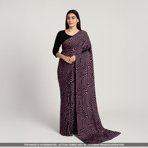 Digital Print Satin Crepe Fabric-F3742