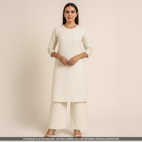 Thread Embroidered Kota Cotton Fabric-F3747