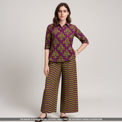 Digital Print Satin Crepe Fabric-F3748