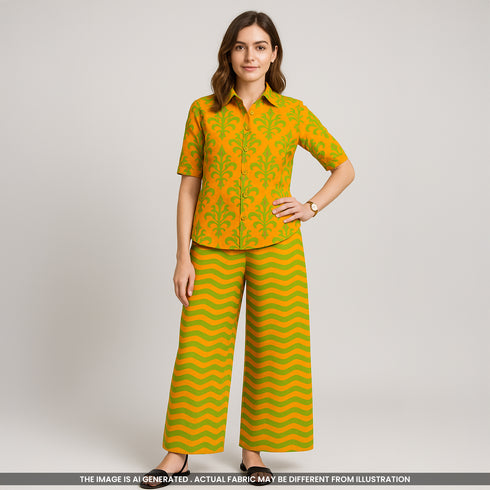 Digital Print Satin Crepe Fabric-F3749