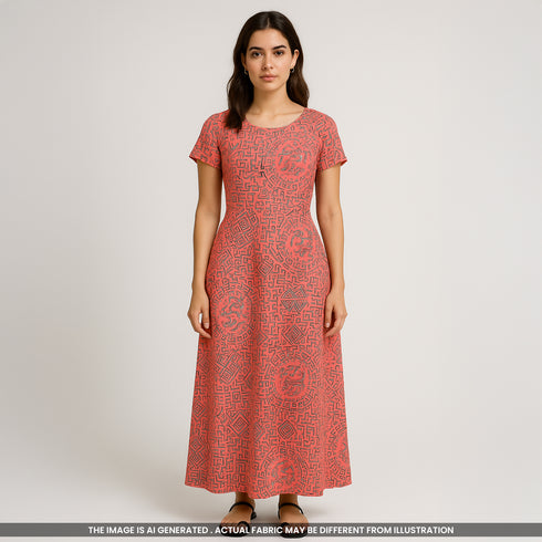 Digital Print Satin Crepe Fabric-F3761