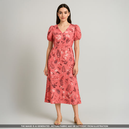 Digital Print Satin Crepe Fabric-F3763