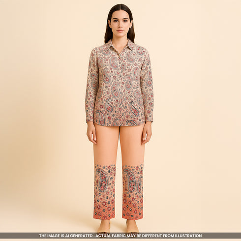 Pejali Print Viscose Crepe Fabric-F3633