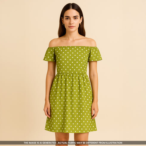 Polka Dot Georgette Fabric-F3636