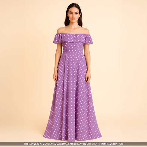 Polka Dot Georgette Fabric-F3636