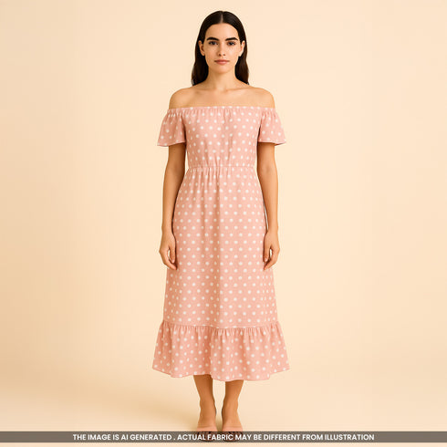 Polka Dot Georgette Fabric-F3636