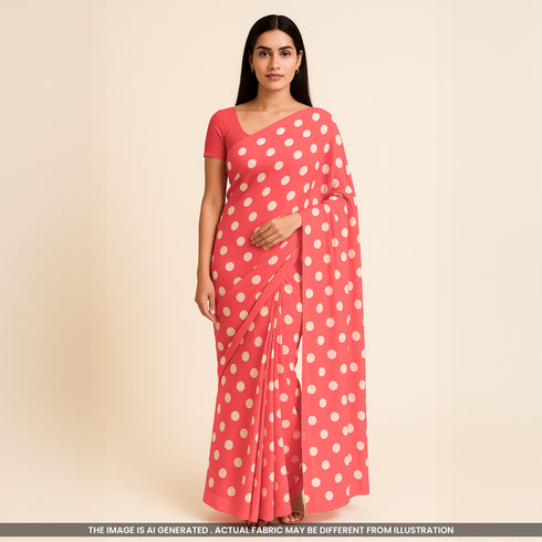 Polka Dot Georgette Fabric-F3637