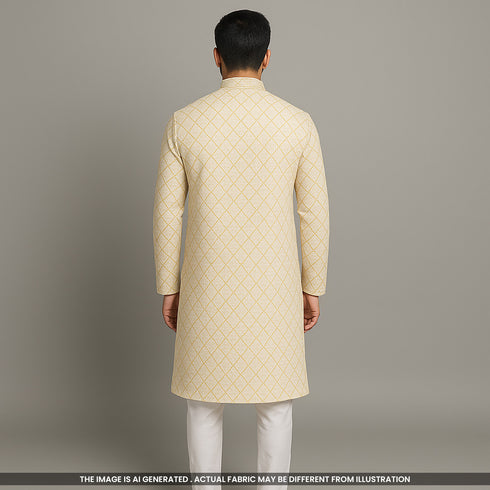 Dyeable Thread Sequins Embroidered Georgette Fabric-F3647