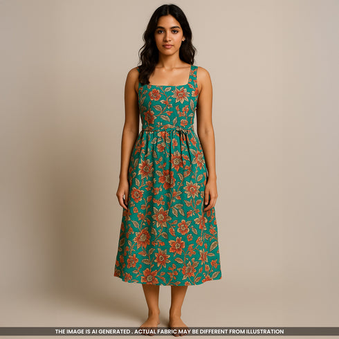 Digital Print Rayon Cotton Fabric-F3649