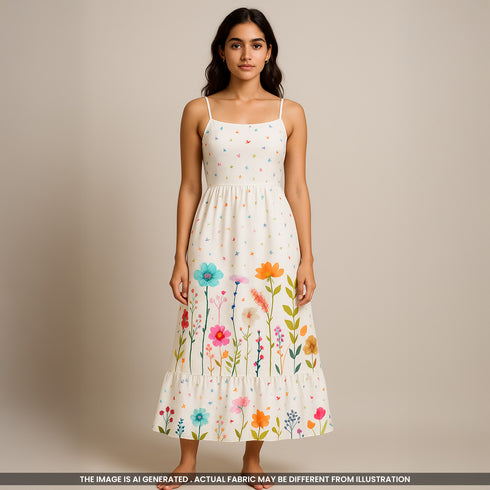 Digital Print Voile Cotton Fabric-F3650