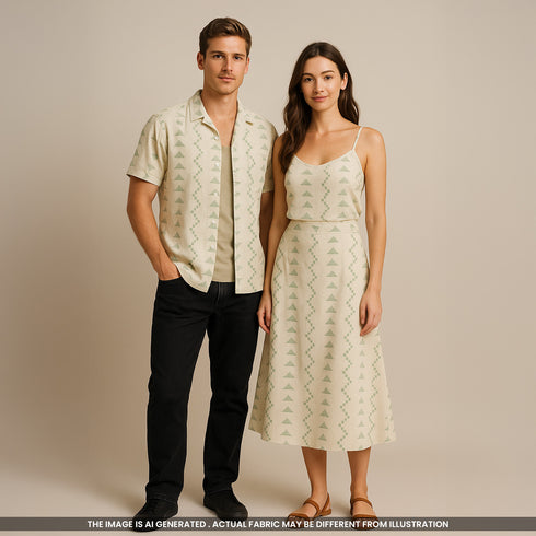 Ikat Print Cambric Cotton Fabric-F3651