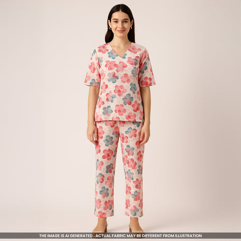 Butterfly Print Seer Sakkar Cotton Fabric-F3680