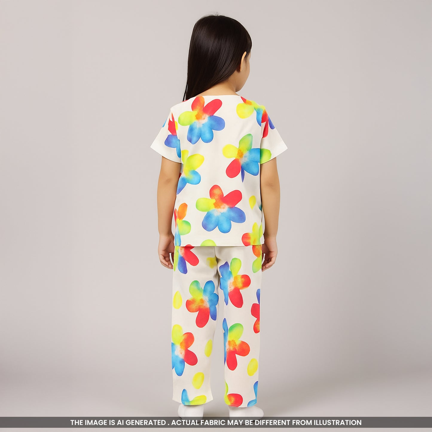 Flower Print Pure Cotton Fabric-F3683