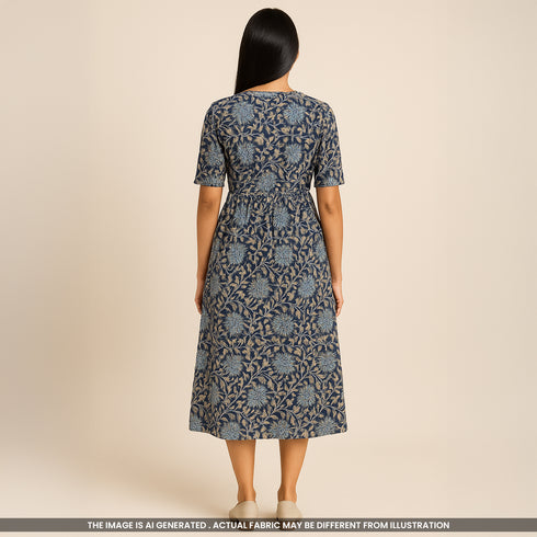 Digital Printed Rayon Cotton Fabric-3703