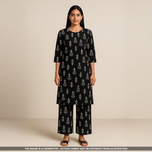 Digital Printed Rayon Cotton Fabric-F3694