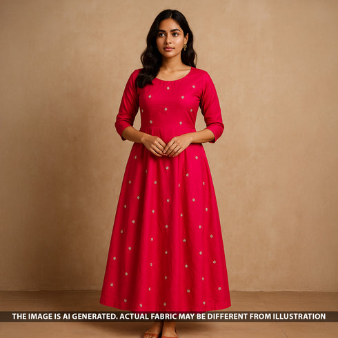 Cut Dana Sequins Work Chinon Chiffon Fabric-F5088