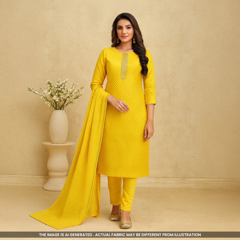 Zari Banarasi Silk Fabric-F4913