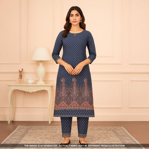 Embroidered Denim Fabric-F4918