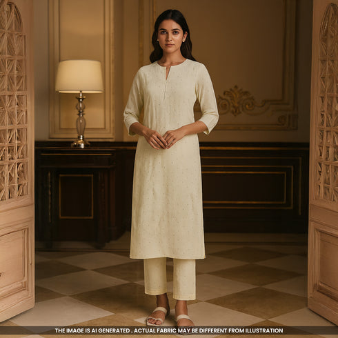 Dyeable Silver Mukesh Work Georgette Fabric-F4925