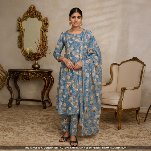 Digital Print Glaze Cotton Fabric-F4937