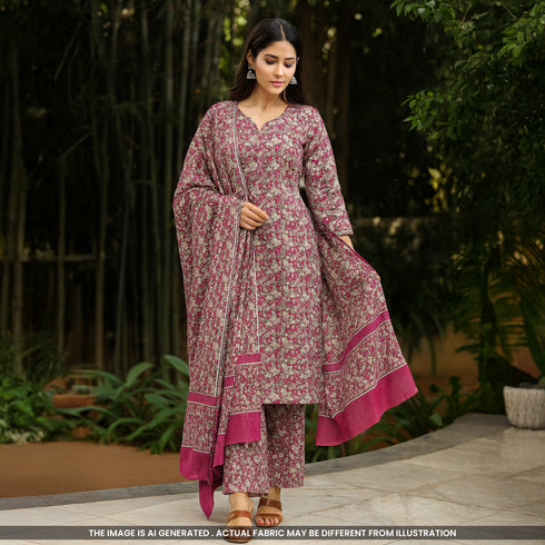 Digital Print Glaze Cotton Fabric- F4938