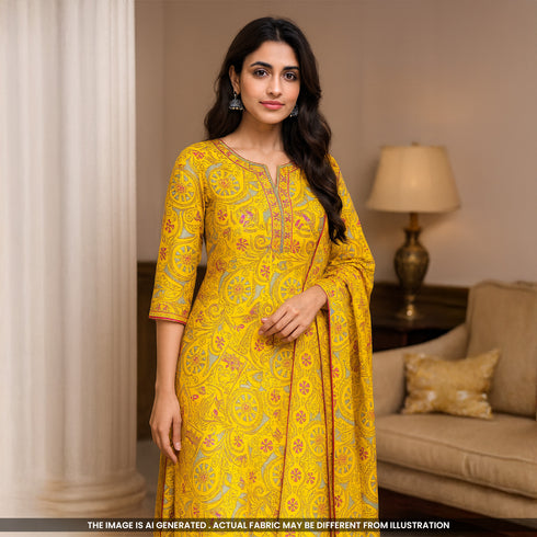 Digital Print Glaze Cotton Fabric-F4934