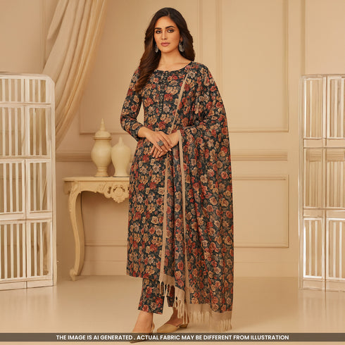 Digital Print Glaze Cotton Fabric-F4977