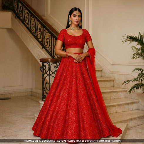 Cut Dana Sequins Pearl Embroidered Net Fabric-F4998