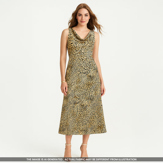 Animal Print Satin Fabric- F4867