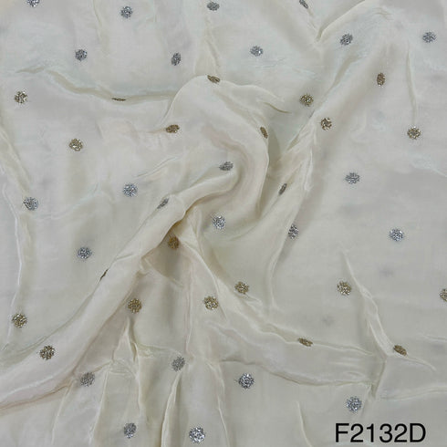 Zari Sequins Crepe Fabric-F2132