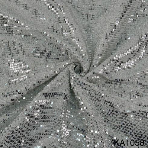 Dyeable Sequins Georgette Fabric-KA1058