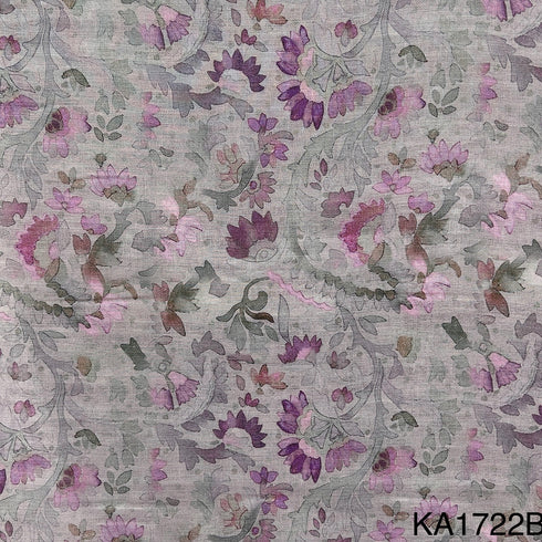 Printed Pure 2 X 2 Rubia cotton Fabric-KA1722