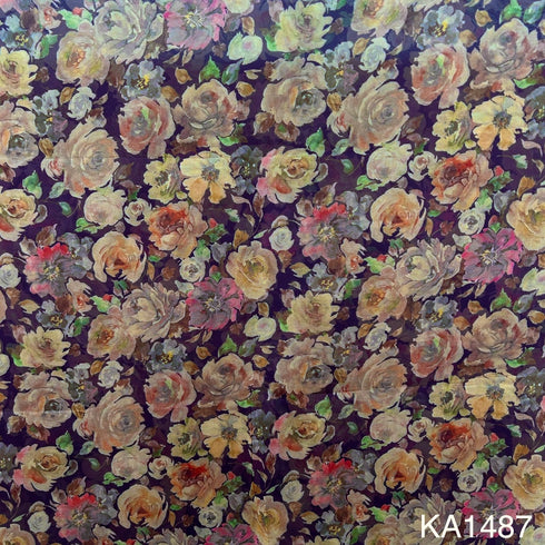 Printed Organza Fabric-KA1487