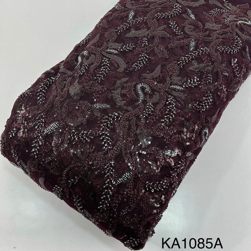 Embroidered Sequins Cut Dana Work Net Fabric KA-1085