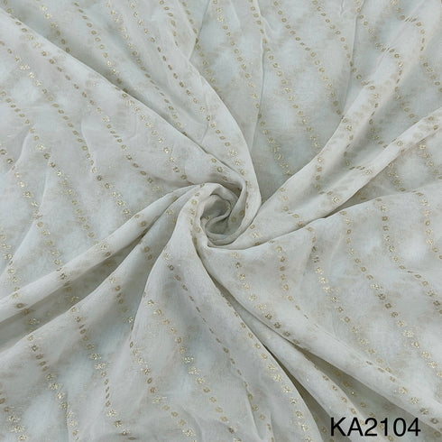 Dyeable Zari Georgette Fabric - KA2104