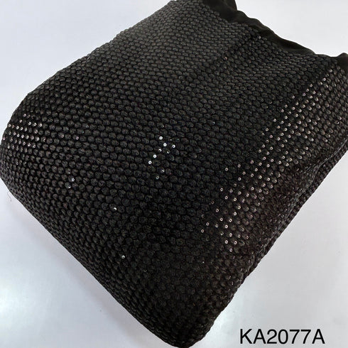 Zari Sequins Georgette Fabric-KA2077