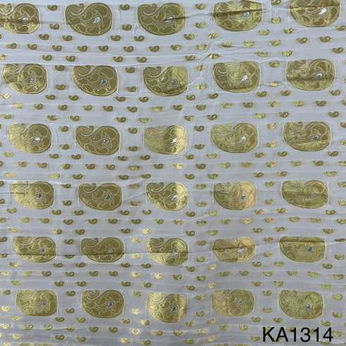 Dyeable Banarasi Georgette Fabric-KA1314